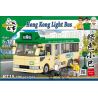 ROYAL TOYS RT15 non  XE BUÝT NHỎ MÀU XANH LÁ CÂY bộ đồ chơi xếp lắp ráp ghép mô hình City CITY STORY HONG KONG LIGHT BUS Thành Phố 709 khối