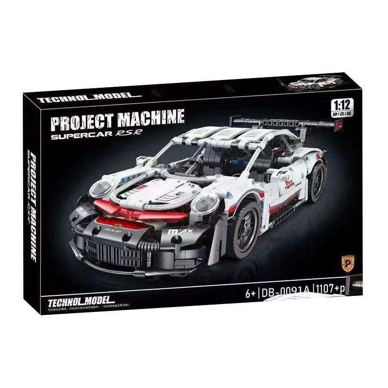DB-0091 0091 DB0091 non  PORSCHE 911 RSR 1:12 tỷ lệ 1:12 bộ đồ chơi xếp lắp ráp ghép mô hình  Kỹ Thuật Công Nghệ Cao Mô Hình Phương Tiện 1107 khối