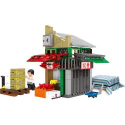 ROYAL TOYS RT14 non  QUẦY TRÁI CÂY YAU MA TEI JIN KEE bộ đồ chơi xếp lắp ráp ghép mô hình City CITY STORY YAU MA TEI FRUIT MARKET Thành Phố 324 khối