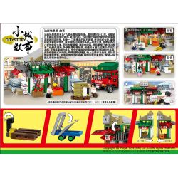 ROYAL TOYS RT14 non  QUẦY TRÁI CÂY YAU MA TEI JIN KEE bộ đồ chơi xếp lắp ráp ghép mô hình City CITY STORY YAU MA TEI FRUIT MARKET Thành Phố 324 khối