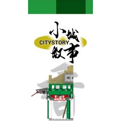 ROYAL TOYS RT13 non  CÂU CHUYỆN THỊ TRẤN NHỎ QUÁN TRÁI CÂY DU MA ĐỊA NGÔI SAO bộ đồ chơi xếp lắp ráp ghép mô hình City CITY STORY YAU MA TEI FRUIT MARKET Thành Phố 318 khối