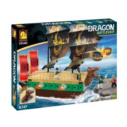 OXFORD DS3402 3402 non  THUYỀN RỒNG XANH bộ đồ chơi xếp lắp ráp ghép mô hình Historical DRAGON BATTLESHIP GREEN