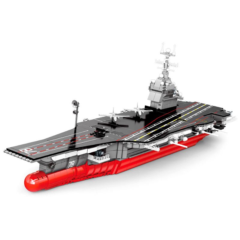 SEMBO 207112 non  TÀU SÂN BAY FORD bộ đồ chơi xếp lắp ráp ghép mô hình Military Army SURVIVAL WARFARE Quân Sự Bộ Đội 2065 khối