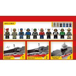 SEMBO 207112 non  TÀU SÂN BAY FORD bộ đồ chơi xếp lắp ráp ghép mô hình Military Army SURVIVAL WARFARE Quân Sự Bộ Đội 2065 khối