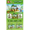 SHENG YUAN SY 5605 non  NHÀ TRÊN ĐẢO bộ đồ chơi xếp lắp ráp ghép mô hình Minecraft PIXELS WORLD 海岛度假屋 Game Xây Dựng 450 khối