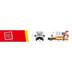 ROYAL TOYS RT11 non  XE CỨU THƯƠNG HỒNG KÔNG bộ đồ chơi xếp lắp ráp ghép mô hình City CITY STORY AMBULANCE Thành Phố 496 khối