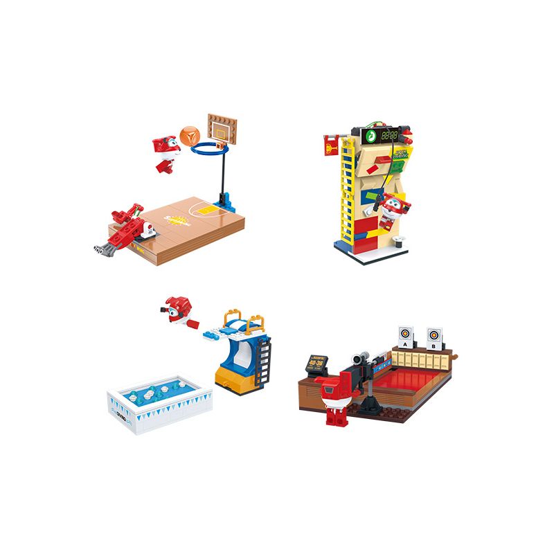 WISE BLOCK HA385516 385516 non  NGƯỜI CHƠI THỂ THAO VUI VẺ 4 BÓNG RỔ LEO NÚI LẶN BẮN SÚNG NHỘN bộ đồ chơi xếp lắp ráp ghép mô hình Movie & Game Phim Và Trò Chơi 586 khối