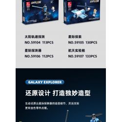 JIESTAR 59105 non  QUẢNG CÁO ASTRA KHÁM PHÁ GIỮA CÁC VÌ SAO bộ đồ chơi xếp lắp ráp ghép mô hình Space EXPLORE INTERSTELLAR EXPLORATION Thám Hiểm Không Gian 130 khối