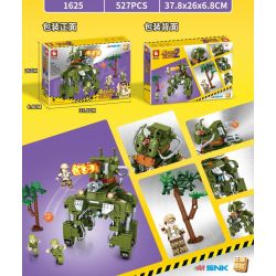 SHENG YUAN SY 1625 non  CỖ XE TRÊN MẶT ĐẤT CHÁY XÉM DIỆN RỘNG "DRAGON NOSUKE" bộ đồ chơi xếp lắp ráp ghép mô hình METAL SLUG 2 527 khối