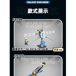 JIESTAR 59105 non  QUẢNG CÁO ASTRA KHÁM PHÁ GIỮA CÁC VÌ SAO bộ đồ chơi xếp lắp ráp ghép mô hình Space EXPLORE INTERSTELLAR EXPLORATION Thám Hiểm Không Gian 130 khối