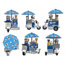 ROYAL TOYS RT07 non  XE KEM BA BÁNH HỒNG KÔNG bộ đồ chơi xếp lắp ráp ghép mô hình City CITY STORY HONG KONG EMERGENCY UNIT Thành Phố 62 khối