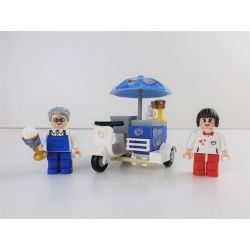ROYAL TOYS RT07 non  XE KEM BA BÁNH HỒNG KÔNG bộ đồ chơi xếp lắp ráp ghép mô hình City CITY STORY HONG KONG EMERGENCY UNIT Thành Phố 62 khối