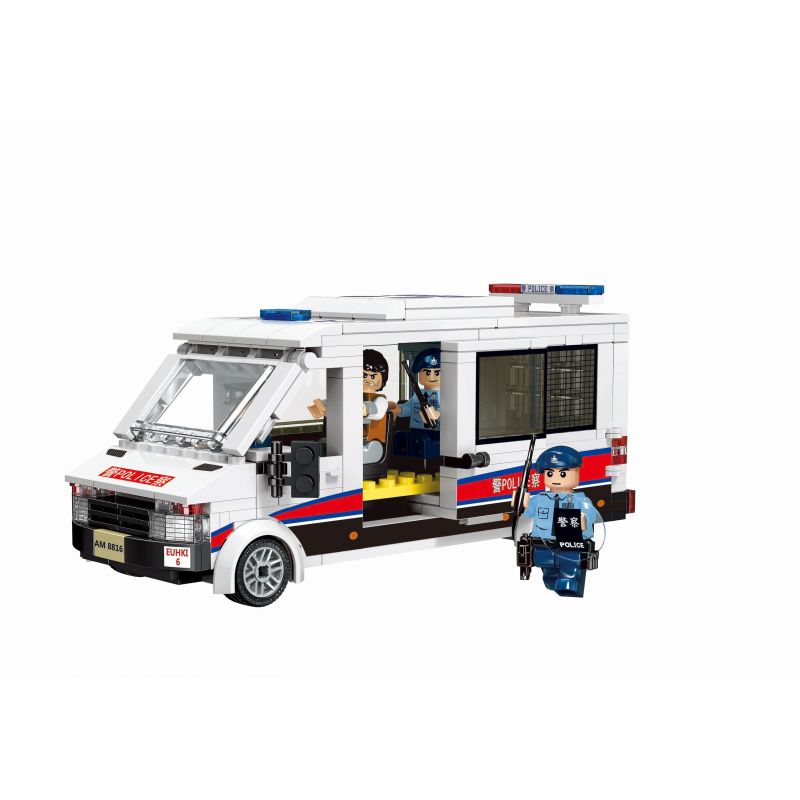 ROYAL TOYS RT06 non  CẢNH SÁT HỒNG KÔNG TẤN CÔNG XE bộ đồ chơi xếp lắp ráp ghép mô hình City CITY STORY HONG KONG EMERGENCY UNIT Thành Phố 405 khối