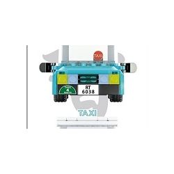 ROYAL TOYS RT05 non  TAXI LANTAU HỒNG KÔNG bộ đồ chơi xếp lắp ráp ghép mô hình City CITY STORY HONG KONG BLUE TAXI Thành Phố 239 khối