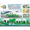 ROYAL TOYS RT04 non  TAXI VÙNG LÃNH THỔ MỚI HỒNG KÔNG bộ đồ chơi xếp lắp ráp ghép mô hình City CITY STORY HONG KONG GREEN TAXI Thành Phố 238 khối