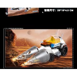 JIESTAR 59014 non  THIÊN HÀ TRONG MƠ XE THÁM HIỂM NGOÀI HÀNH TINH 6 1 bộ đồ chơi xếp lắp ráp ghép mô hình Space SPACE EXPLORATION VEHICLE Thám Hiểm Không Gian 607 khối