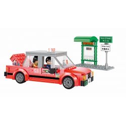 ROYAL TOYS RT03 non  TAXI ??? HỒNG KÔNG bộ đồ chơi xếp lắp ráp ghép mô hình City CITY STORY HONG KONG RED TAXI Thành Phố 238 khối