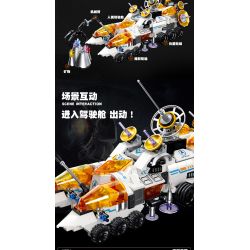JIESTAR 59014 non  THIÊN HÀ TRONG MƠ XE THÁM HIỂM NGOÀI HÀNH TINH 6 1 bộ đồ chơi xếp lắp ráp ghép mô hình Space SPACE EXPLORATION VEHICLE Thám Hiểm Không Gian 607 khối