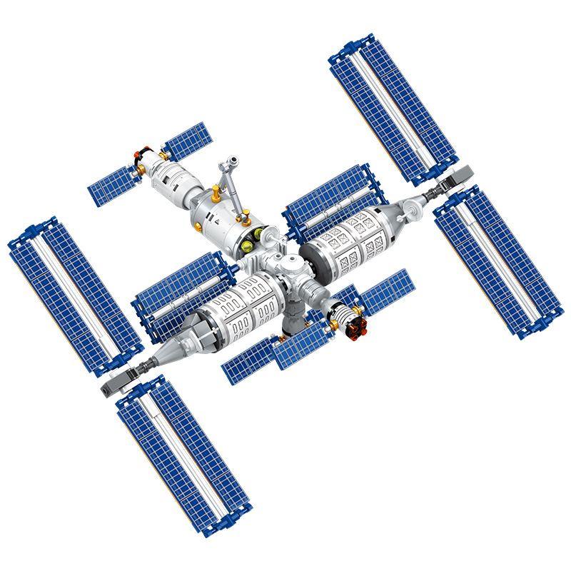 SEMBO 203327 non  TRẠM KHÔNG GIAN bộ đồ chơi xếp lắp ráp ghép mô hình Space Exploration SEA OF STARS Thám Hiểm Không Gian 544 khối