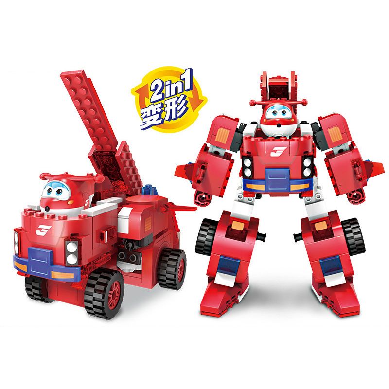 WISE BLOCK HA385005 385005 non  XE CỨU HỎA BIẾN DẠNG LENDI bộ đồ chơi xếp lắp ráp ghép mô hình Movie & Game Phim Và Trò Chơi 269 khối