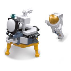 JIESTAR 59103 non  KHÁM PHÁ GIỮA CÁC VÌ SAO MÔ-ĐUN MẶT TRĂNG APOLLO bộ đồ chơi xếp lắp ráp ghép mô hình Space EXPLORE APOLLO LUNAR MODULE Thám Hiểm Không Gian 61 khối