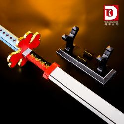 DK 1514 non  CON DAO BÁNH XE MẶT TRỜI ĐỀN GANLU bộ đồ chơi xếp lắp ráp ghép mô hình Kimetsu No Yaiba Thanh Gươm Diệt Quỷ 780 khối