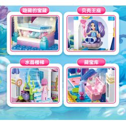 WISE BLOCK HA383006 383006 non  BÍ MẬT ĐẠI DƯƠNG. bộ đồ chơi xếp lắp ráp ghép mô hình Balala The Fairies Các Nàng Tiên Nhỏ Tinh Nghịch 570 khối