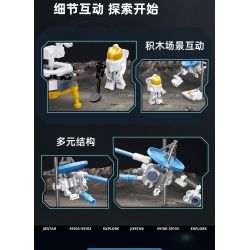 JIESTAR 59102 non  QUẢNG CÁO ASTRA DU HÀNH bộ đồ chơi xếp lắp ráp ghép mô hình Space EXPLORE TRAVELER Thám Hiểm Không Gian 79 khối