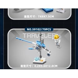 JIESTAR 59102 non  QUẢNG CÁO ASTRA DU HÀNH bộ đồ chơi xếp lắp ráp ghép mô hình Space EXPLORE TRAVELER Thám Hiểm Không Gian 79 khối