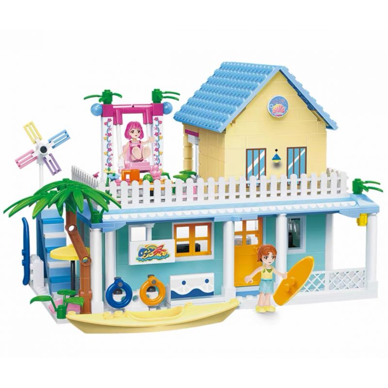 WISE BLOCK HA383005 383005 non  HOSTEL NHỎ MÀU TRẮNG bộ đồ chơi xếp lắp ráp ghép mô hình Balala The Fairies Các Nàng Tiên Nhỏ Tinh Nghịch