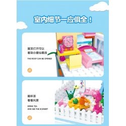 WISE BLOCK HA383005 383005 non  HOSTEL NHỎ MÀU TRẮNG bộ đồ chơi xếp lắp ráp ghép mô hình Balala The Fairies Các Nàng Tiên Nhỏ Tinh Nghịch