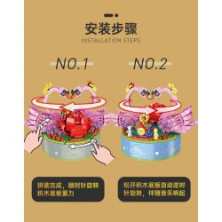 PanlosBrick 656013 Panlos Brick 656013 non  HỘP NHẠC CON THIÊN NGA bộ đồ chơi xếp lắp ráp ghép mô hình Creator CREATIVE MUSIC BOX Sáng Tạo 537 khối