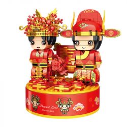 PanlosBrick 656011 Panlos Brick 656011 non  HỘP NHẠC CÔ DÂU CHÚ RỂ bộ đồ chơi xếp lắp ráp ghép mô hình Creator CREATIVE MUSIC BOX Sáng Tạo 662 khối