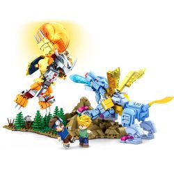SEMBO 609322 non  TRẬN CHIẾN GREYMON VS STEEL GARURU bộ đồ chơi xếp lắp ráp ghép mô hình Digimon Adventure Cuộc Phưu Lưu Của Quái Vật Số 812 khối
