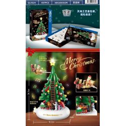 ZHEGAO QL1024 1024 non  CÂY GIÁNG SINH bộ đồ chơi xếp lắp ráp ghép mô hình Christmas 407 khối