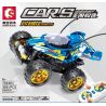 SEMBO 701901 non  BLUE CYCLONE Q CÔNG NGHỆ XE HƠI ĐIỀU KHIỂN TỪ XA STUNTS bộ đồ chơi xếp lắp ráp ghép mô hình  CARS BLUE WHIRLWIND Q Kỹ Thuật Công Nghệ Cao Mô Hình Phương Tiện 388 khối