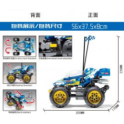 SEMBO 701901 non  BLUE CYCLONE Q CÔNG NGHỆ XE HƠI ĐIỀU KHIỂN TỪ XA STUNTS bộ đồ chơi xếp lắp ráp ghép mô hình  CARS BLUE WHIRLWIND Q Kỹ Thuật Công Nghệ Cao Mô Hình Phương Tiện 388 khối