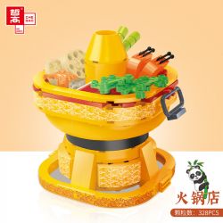 ZHEGAO CW6006 6006 non  NHÀ HÀNG LẨU bộ đồ chơi xếp lắp ráp ghép mô hình 328 khối