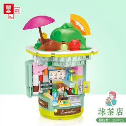 ZHEGAO CW6005 6005 non  CỬA HÀNG MATCHA bộ đồ chơi xếp lắp ráp ghép mô hình 316 khối