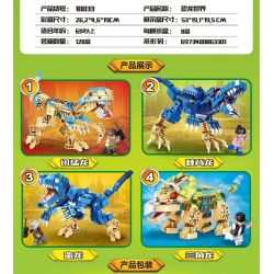 MINGDI 10033 non  OVERLON DRAGON 4 KẾT HỢP RỒNG NHANH RUNG DƯA TÀN TAM GIÁC bộ đồ chơi xếp lắp ráp ghép mô hình Jurassic World Thế Giới Khủng Long 774 khối