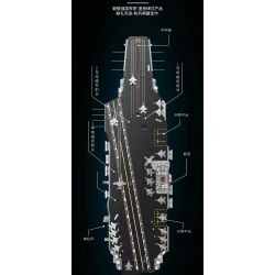 GULY 20313 non  TÀU SÂN BAY LOẠI 003 tỷ lệ 1:250 bộ đồ chơi xếp lắp ráp ghép mô hình Military Army AIRCRAFT CARRIER Quân Sự Bộ Đội 7018 khối