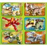 MINGDI 10032 non  DINOSAUR WORLD 8 OVERLON DRAGON CANGLONG TAM GIÁC ORGAN KHÔNG CÓ RĂNG JIANLONG RAPTOR RÂU bộ đồ chơi xếp lắp ráp ghép mô hình Khủng Long 846 khối