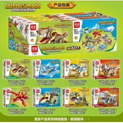 MINGDI 10032 non  DINOSAUR WORLD 8 OVERLON DRAGON CANGLONG TAM GIÁC ORGAN KHÔNG CÓ RĂNG JIANLONG RAPTOR RÂU bộ đồ chơi xếp lắp ráp ghép mô hình Khủng Long 846 khối