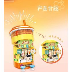 ZHEGAO CW6004 6004 non  QUÁN TRÀ SỮA bộ đồ chơi xếp lắp ráp ghép mô hình LEMON TEA 309 khối