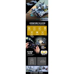 PanlosBrick 675006 Panlos Brick 675006 non  ROBOT XE TĂNG ĐIỀU KHIỂN TỪ XA bộ đồ chơi xếp lắp ráp ghép mô hình 779 khối