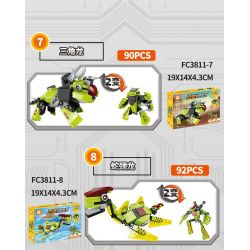 FORANGE FC3811 3811 non  BẠO LỰC TỪ TÍNH KẾT HỢP WANGLONG 8 RỒNG CỔ DÀI CÁNH TYRANT TYRANNOSAURUS JIANLONG CỘT SỐNG ĐÔI TAM GIÁC RẮN bộ đồ chơi xếp lắp ráp ghép mô hình Creator DIVERSE COMBINATIONS Sáng Tạo 773 khối