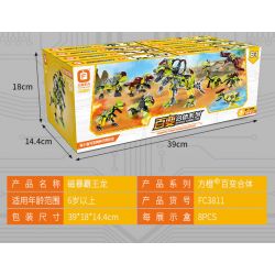 FORANGE FC3811 3811 non  BẠO LỰC TỪ TÍNH KẾT HỢP WANGLONG 8 RỒNG CỔ DÀI CÁNH TYRANT TYRANNOSAURUS JIANLONG CỘT SỐNG ĐÔI TAM GIÁC RẮN bộ đồ chơi xếp lắp ráp ghép mô hình Creator DIVERSE COMBINATIONS Sáng Tạo 773 khối