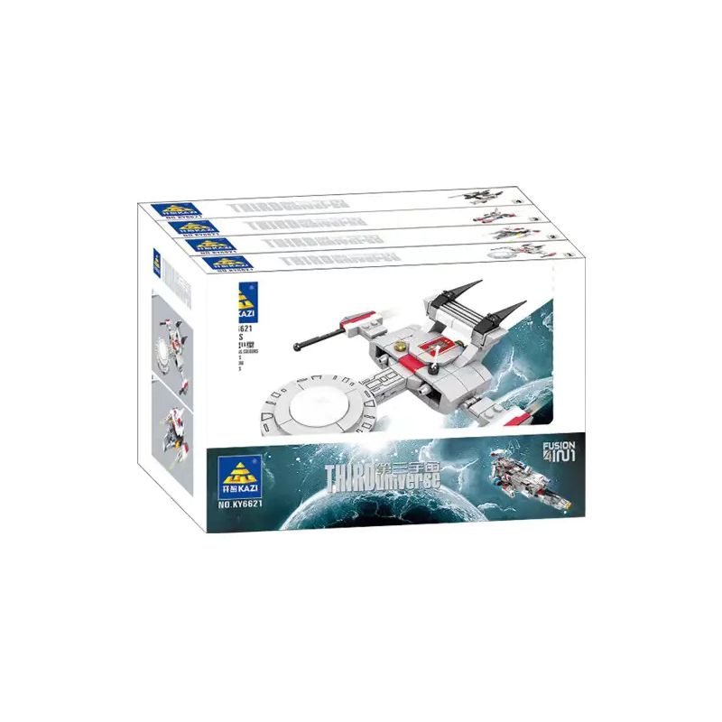 Kazi KY6621 6621 non  PHÁO ĐÀI NHẢY 4 TRONG 1 bộ đồ chơi xếp lắp ráp ghép mô hình The Third Universe Vũ Trụ Thứ 3