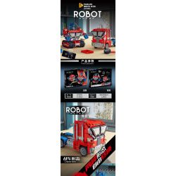 PanlosBrick 675005 Panlos Brick 675005 non  XE TẢI BIẾN HÌNH OPTIMUS PRIME MECHA bộ đồ chơi xếp lắp ráp ghép mô hình ROBOT 771 khối