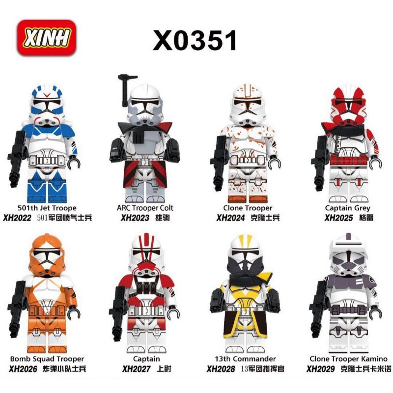 XINH X0351 0351 2022 2023 2024 2025 2026 2027 2028 2029 non  CHIẾN TRANH GIỮA CÁC VÌ SAO NHÂN VẬT NHỎ 8 LOẠI bộ đồ chơi xếp lắp ráp ghép mô hình Star Wars